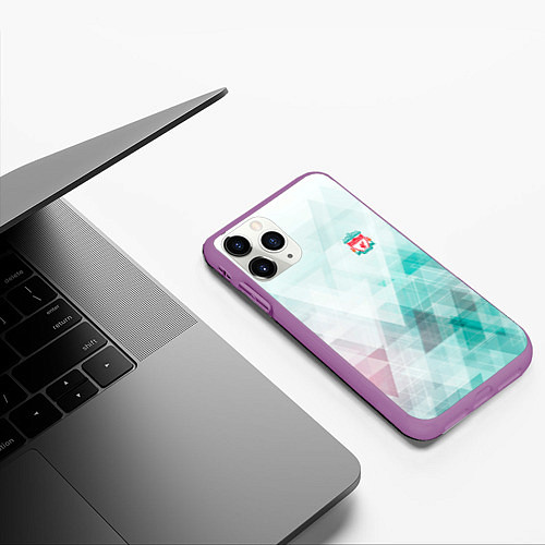 Чехол iPhone 11 Pro матовый Liverpool лфк / 3D-Фиолетовый – фото 3