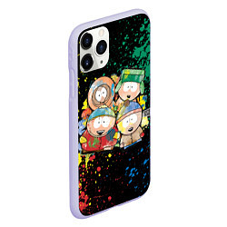 Чехол iPhone 11 Pro матовый Мультфильм Южный парк персонажи South Park, цвет: 3D-светло-сиреневый — фото 2