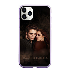 Чехол iPhone 11 Pro матовый Эдвард & Белла, цвет: 3D-светло-сиреневый