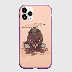 Чехол iPhone 11 Pro матовый Торговец Kenshi, цвет: 3D-фиолетовый