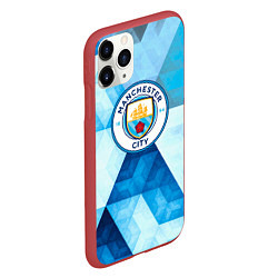 Чехол iPhone 11 Pro матовый Манчестер сити manchester city, цвет: 3D-красный — фото 2