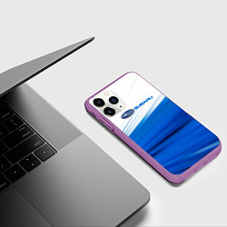 Чехол iPhone 11 Pro матовый Subaru субару sport, цвет: 3D-фиолетовый — фото 2