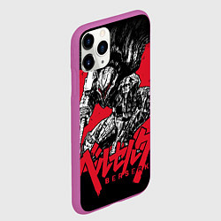 Чехол iPhone 11 Pro матовый БЕРСЕРК В ДОСПЕХАХ, цвет: 3D-фиолетовый — фото 2