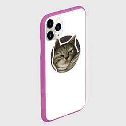 Чехол iPhone 11 Pro матовый Кот презрения, цвет: 3D-фиолетовый — фото 2