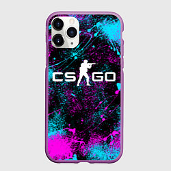 Чехол iPhone 11 Pro матовый КС ГО НЕОН CS GO NEON, цвет: 3D-фиолетовый
