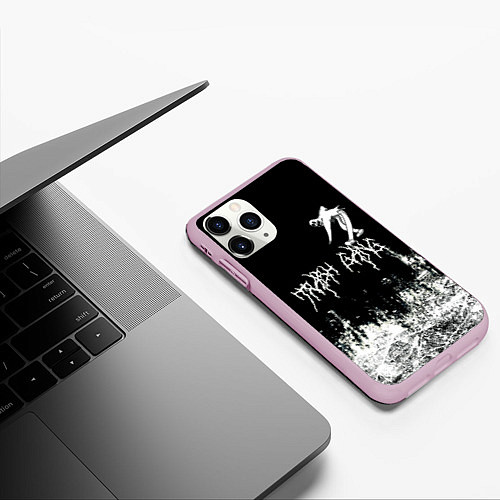 Чехол iPhone 11 Pro матовый Ghostemane Mercury Trash Gang Гостмейн Призрак гра / 3D-Розовый – фото 3