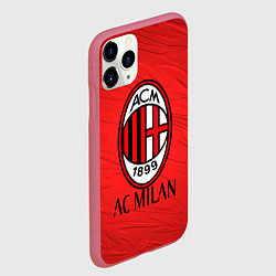 Чехол iPhone 11 Pro матовый Ac milan милан, цвет: 3D-малиновый — фото 2