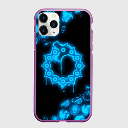 Чехол iPhone 11 Pro матовый МЕЛИОДАС НЕОНОВЫЙ 7 СМЕРТНЫХ ГРЕХОВ, цвет: 3D-фиолетовый
