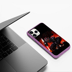 Чехол iPhone 11 Pro матовый ГАТС В ДОСПЕХАХ БЕРСЕРК, цвет: 3D-фиолетовый — фото 2