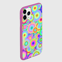 Чехол iPhone 11 Pro матовый Disco-Tie-Dye, цвет: 3D-фиолетовый — фото 2