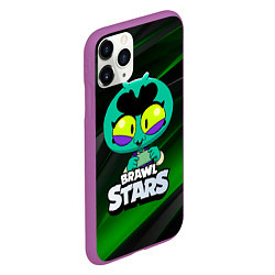 Чехол iPhone 11 Pro матовый Brawl Stars green Eve, цвет: 3D-фиолетовый — фото 2