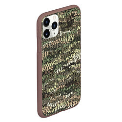 Чехол iPhone 11 Pro матовый Peace, Love камуфляж, цвет: 3D-коричневый — фото 2