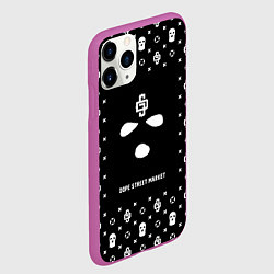 Чехол iPhone 11 Pro матовый Узор Black Phantom Ski Mask Dope Street Market, цвет: 3D-фиолетовый — фото 2