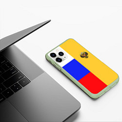 Чехол iPhone 11 Pro матовый Имперское знамя ТРИКОЛОР, цвет: 3D-салатовый — фото 2