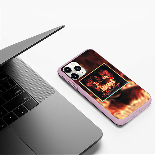 Чехол iPhone 11 Pro матовый Karmageddon Kizaru Альбом Кизару огонь / 3D-Розовый – фото 3