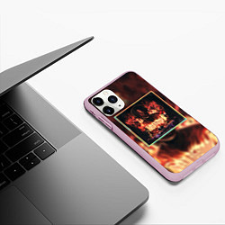 Чехол iPhone 11 Pro матовый Karmageddon Kizaru Альбом Кизару огонь, цвет: 3D-розовый — фото 2