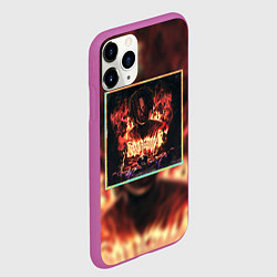 Чехол iPhone 11 Pro матовый Karmageddon Kizaru Альбом Кизару огонь, цвет: 3D-фиолетовый — фото 2