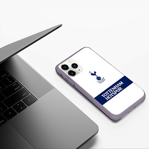 Чехол iPhone 11 Pro матовый Tottenham Тоттенхэм / 3D-Серый – фото 3