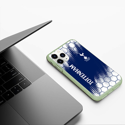 Чехол iPhone 11 Pro матовый TOTTENHAM HOTSPUR Тоттенхэм / 3D-Салатовый – фото 3