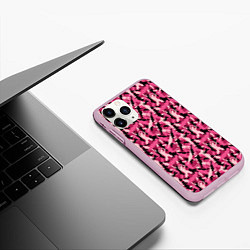 Чехол iPhone 11 Pro матовый Стриптиз девушки, цвет: 3D-розовый — фото 2