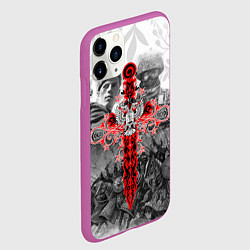 Чехол iPhone 11 Pro матовый Меч-герб 2022, цвет: 3D-фиолетовый — фото 2