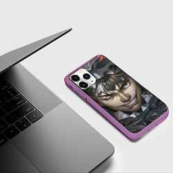 Чехол iPhone 11 Pro матовый Гатс арт, цвет: 3D-фиолетовый — фото 2