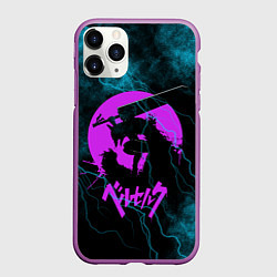 Чехол iPhone 11 Pro матовый Berserk лого, цвет: 3D-фиолетовый