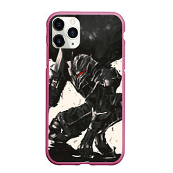 Чехол iPhone 11 Pro матовый Guts Berserk art, цвет: 3D-малиновый