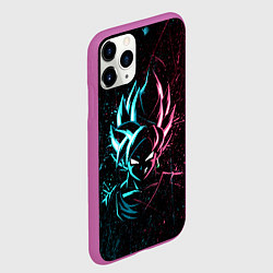 Чехол iPhone 11 Pro матовый Неоновый Гоку Блек Аниме Anime Dragon Ball, цвет: 3D-фиолетовый — фото 2