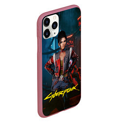 Чехол iPhone 11 Pro матовый Panam Cyberpunk2077 Панам, цвет: 3D-малиновый — фото 2