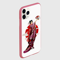 Чехол iPhone 11 Pro матовый Гейша Нико Робин, цвет: 3D-малиновый — фото 2