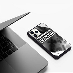 Чехол iPhone 11 Pro матовый HUMMER - GMC Краски, цвет: 3D-черный — фото 2
