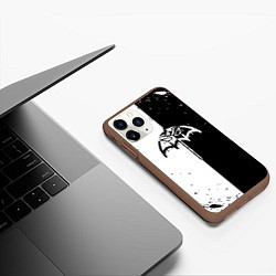 Чехол iPhone 11 Pro матовый BRING ME THE HORIZON черное былое, цвет: 3D-коричневый — фото 2