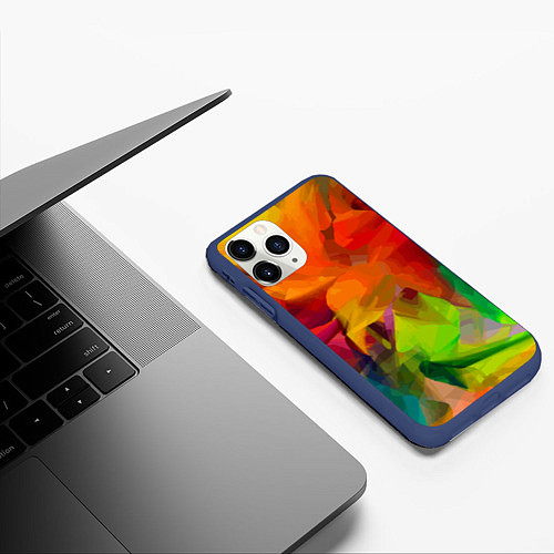 Чехол iPhone 11 Pro матовый Color pattern Fashion 2024 / 3D-Тёмно-синий – фото 3