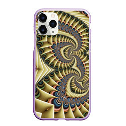 Чехол iPhone 11 Pro матовый Designer pattern, цвет: 3D-сиреневый