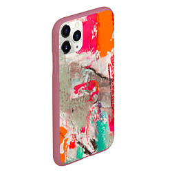 Чехол iPhone 11 Pro матовый Кляксы Моцарта, цвет: 3D-малиновый — фото 2