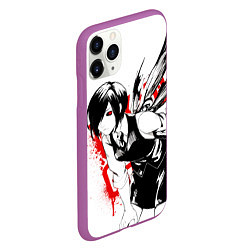 Чехол iPhone 11 Pro матовый ТОУКА TOKYO GHOUL, цвет: 3D-фиолетовый — фото 2