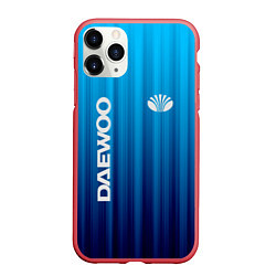 Чехол iPhone 11 Pro матовый DAEWOO спорт, цвет: 3D-красный