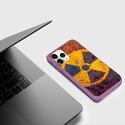 Чехол iPhone 11 Pro матовый Радиактивно!, цвет: 3D-фиолетовый — фото 2