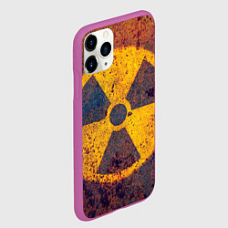 Чехол iPhone 11 Pro матовый Радиактивно!, цвет: 3D-фиолетовый — фото 2