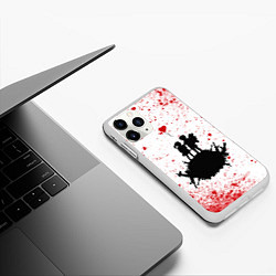 Чехол iPhone 11 Pro матовый BANKSY - МАЛЬЧИК И ДЕВОЧКА Арт, цвет: 3D-белый — фото 2