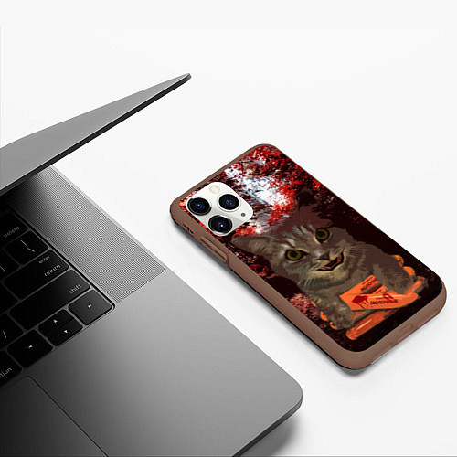 Чехол iPhone 11 Pro матовый Miska In The Horror / 3D-Коричневый – фото 3