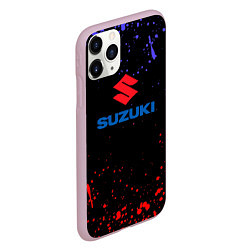 Чехол iPhone 11 Pro матовый SUZUKI брызги красок, цвет: 3D-розовый — фото 2