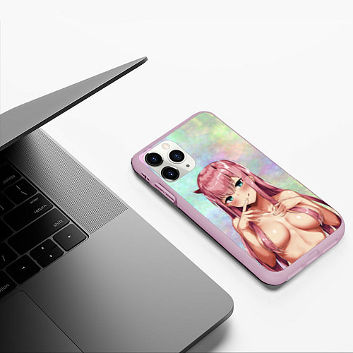 Чехол iPhone 11 Pro матовый Darling In The FranXX Dreamy 002 / 3D-Розовый – фото 3