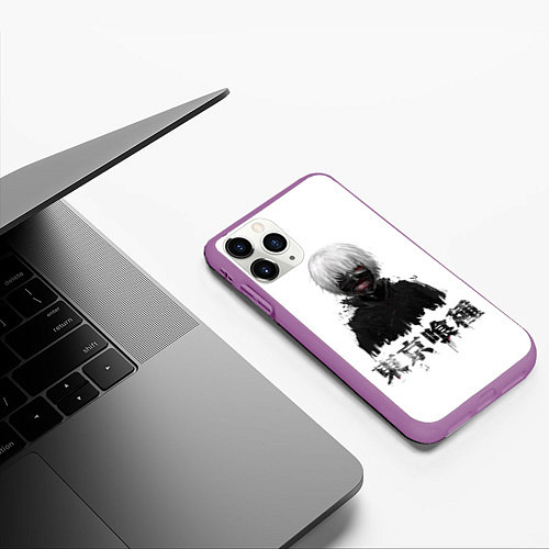 Чехол iPhone 11 Pro матовый True ghoul Dead Inside / 3D-Фиолетовый – фото 3