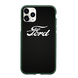 Чехол iPhone 11 Pro матовый Ford форд крбон