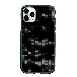 Чехол iPhone 11 Pro матовый Peugeot пежо, цвет: 3D-темно-зеленый
