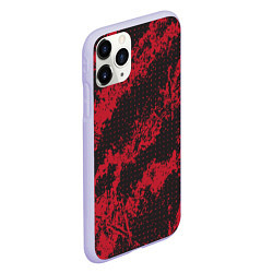 Чехол iPhone 11 Pro матовый КРАСНАЯ ГРЯЗЬ RED GRUNGE, цвет: 3D-светло-сиреневый — фото 2