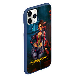 Чехол iPhone 11 Pro матовый Panam sexy cyberpunk2077 18, цвет: 3D-тёмно-синий — фото 2