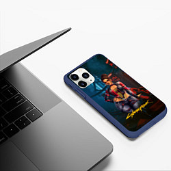 Чехол iPhone 11 Pro матовый Panam sexy cyberpunk2077 18, цвет: 3D-тёмно-синий — фото 2